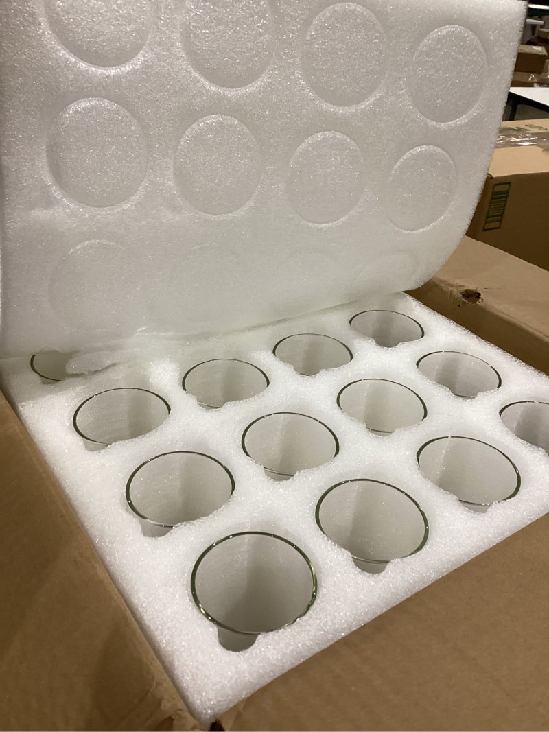Condition photo showing Good Condition for 24 pcs hurricane candle holder sleeve, h:14" d:2.5" bottomless glass cylinder candleholder tall clear glass cylinder open both ends, chimney tube cover, open ended candle shade 2.5"x14"h 24