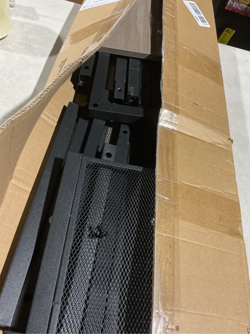 Condition photo showing As Is for VASMIA Console Table, Entryway Table, Narrow Sofa Table, 39\" Bamboo Hallway Table for Entryway, Living Room, Bedroom, Foyer, Brown Black 9.4\"D x 39.4\"W x 29.5\"H