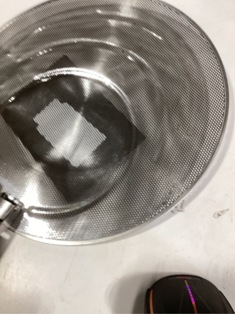 Condition photo showing Good Condition for OXO Good Grips Stainless Steel Splatter Screen with Folding Handle dishware plate