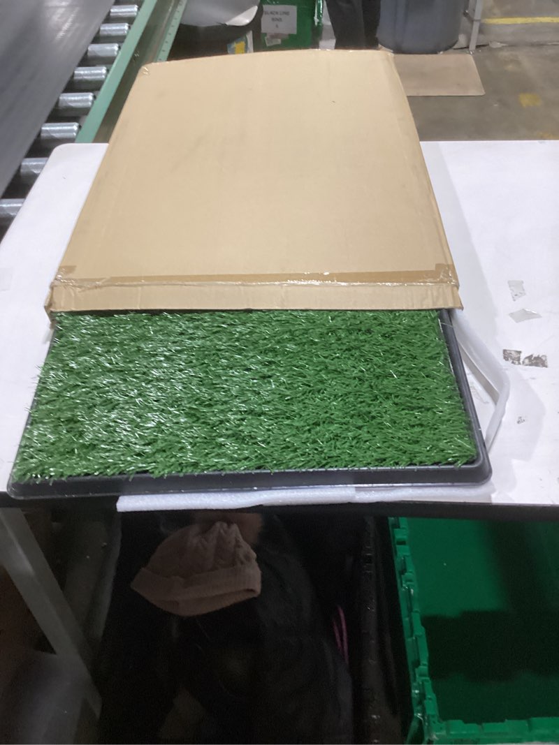 Condition photo showing New/Like New for Artificial Grass Puppy Pee Pad for Dogs and Small Pets - 20x30 Inch, Reusable 3-Layer Turf Pads for Dogs with Tray - Indoor and Outdoor Fake Grass Potty Pet Supplies by PETMAKER