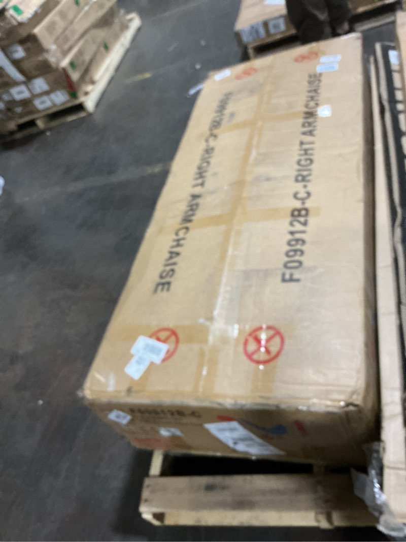 Condition photo showing Good Condition for incomplete Leather Sectional Sofa with Movable Chaise & Storage Ottoman, 3-Piece Modular Convertible L-Shaped Couches for Living Room, Apartment & Office, Black A-leather-black Leather