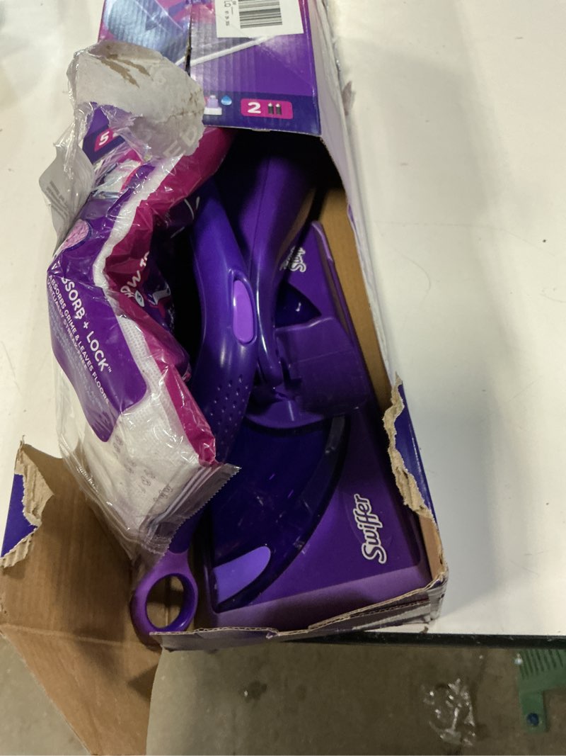 Condition photo showing As Is for swiffer wetjet 11 in. w wet mop kit