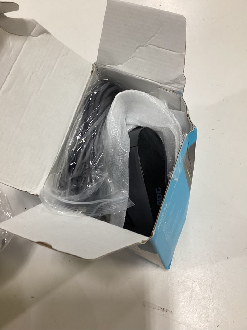Condition photo showing New/Like New for aoc 2.4ghz ergonomic mouse, wireless bluetooth vertical mouse for work, 4800 dpi optical tracking, 5 adjustable dpi, quiet clicks, rgb light, compatible with computer, laptop, pc, mac, desktop - gray