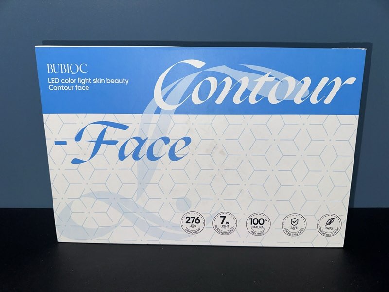 bubloc led light therapy mask 276 led contour face mask light therapy, 7+1 color