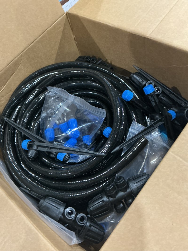 Condition photo showing Good Condition for mixc 230ft quick-connect drip irrigation system kit, automatic garden watering system with 1/4" & 1/2" fast-lock tubing - adjustable nozzles & sprinklers for garden, greenhouse, lawn, potted plants 33ft main tube+197ft 1/4'' tube