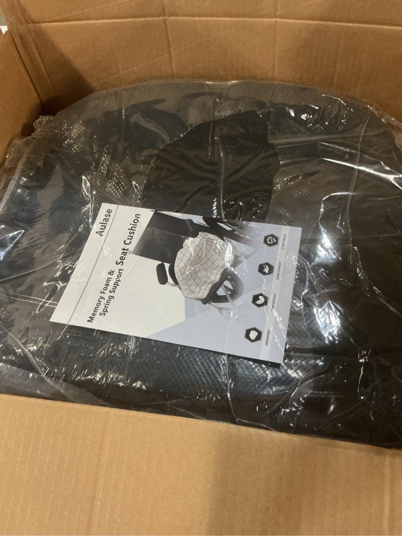 Condition photo showing New/Like New for wheelchair seat cushion - high density memory foam and inner springs comfort support without flatten - mobility scooter accessories - large chair pad pain relief for adults & seniors