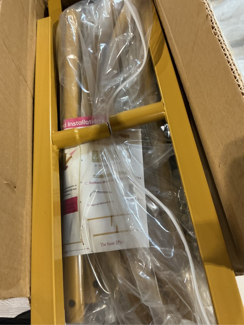 Condition photo showing Good Condition for metal arch backdrop stand, 7.2ft+6ft wedding arch stand, set of 2 backdrop arch stand, metal arch stand for valentines day,wedding ceremony birthday party baby shower graduation ceremony decoration 6+7.2 ft gold
