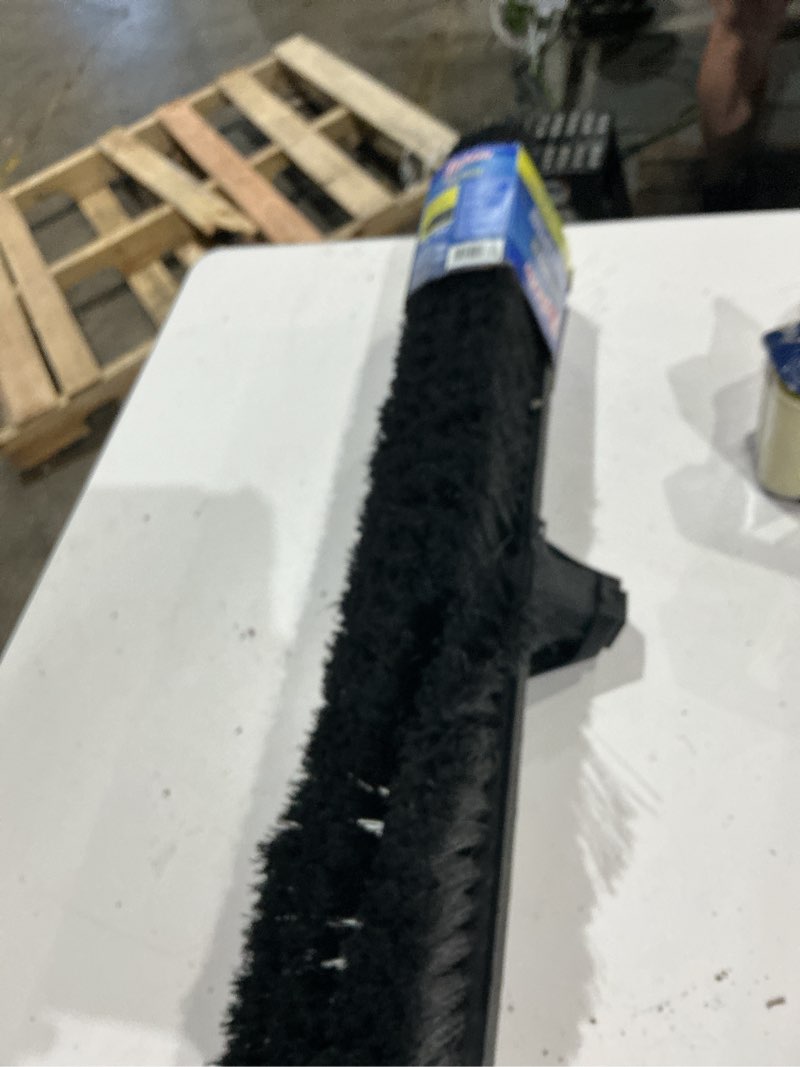 Condition photo showing As Is for quickie 24-in poly fiber smooth surface all-purpose push broom