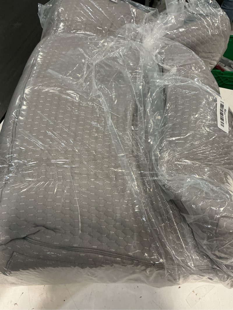 Condition photo showing Good Condition for bedluxe wedge pillow,8 inch bed wedge pillow for headboard, pillow wedge for acid reflux relief, sleeping, after surgery, snoring, gerd, triangle pillow wedge - cooling memory foam top, grey 24*24*8 inch grey