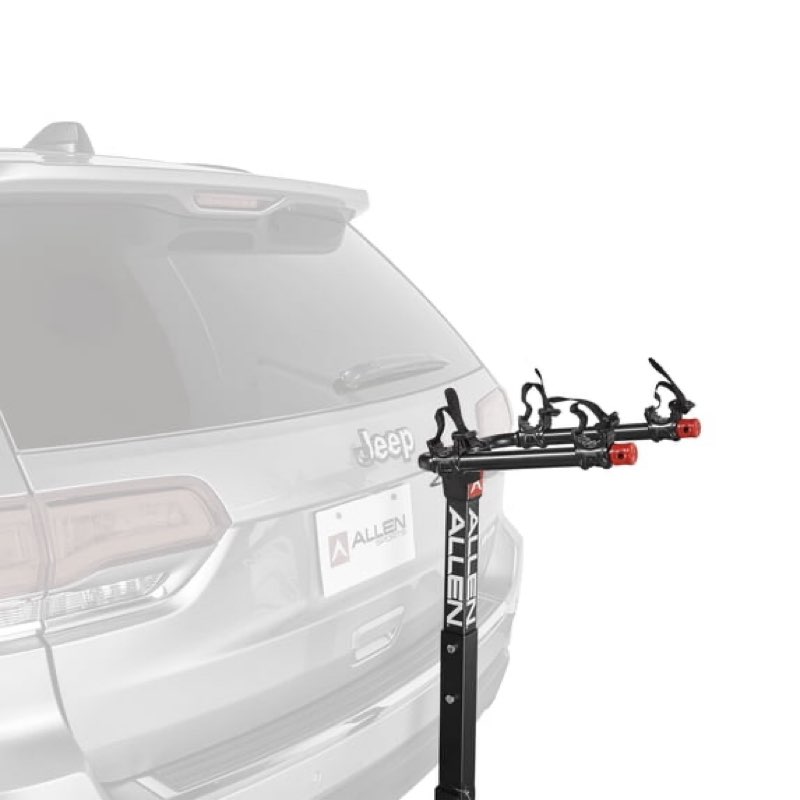 allen sports deluxe 2-bicycle hitch mounted bike carrier  model 522rr  black