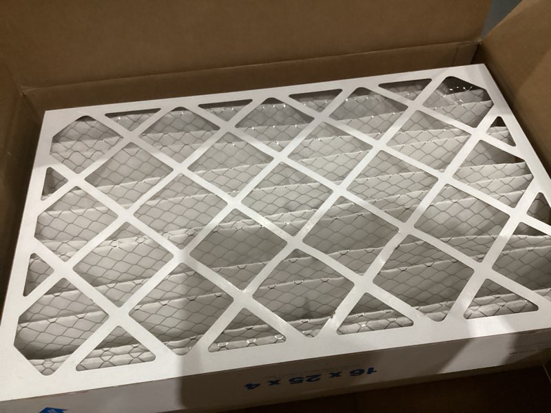Condition photo showing As Is for Filter King 16x25x4 Air Filter | 2-PACK | MERV 8 HVAC Pleated A/C Furnace Filters | MADE IN USA | Actual Size: 15.5 x 24.5 x 3.75"