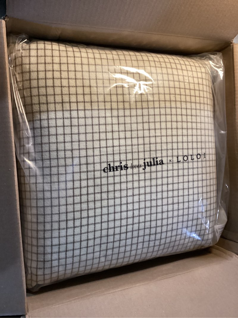 Condition photo showing New/Like New for Loloi Cricket Pillow, 22X22 Cover Only, Beige/Black