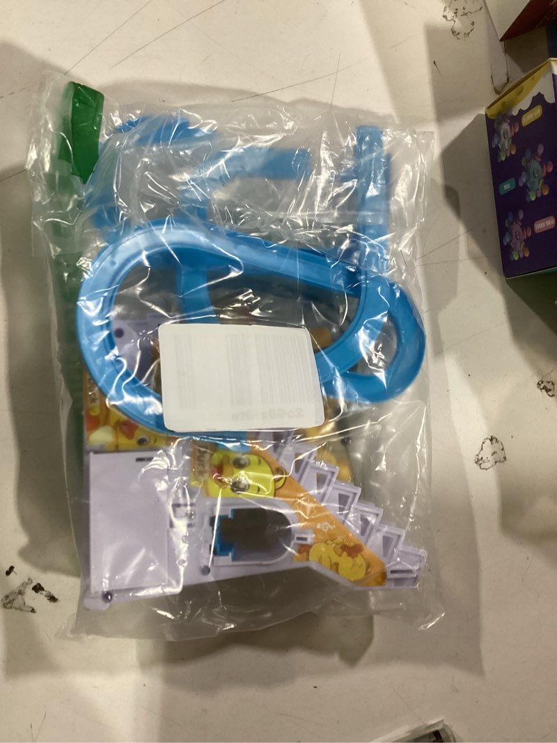 Condition photo showing As Is for Small Ducks Climbing Toys, Electric Ducks Chasing Race Track Game Set, Playful Roller Coaster Toy with 9 Duck LED Flashing Lights & Music Button, Fun Duck Stair Climbing Toy for Children and Kids (A)