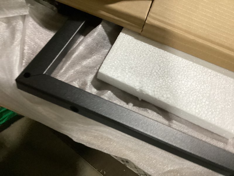 Condition photo showing Good Condition for Furologee L Shaped Computer Desk with Power Outlet, Reversible Home Office Desk for Work Study, 50 Inch Corner Gaming Table with File Drawer, Monitor Stand, Storage Shelves, Rustic Brown Rustic Brown 50 inch