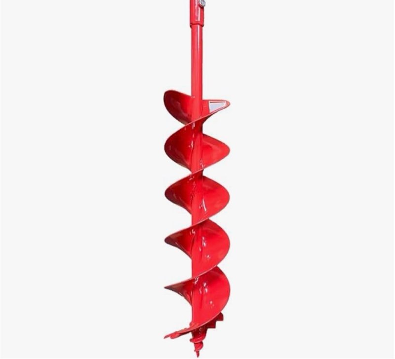 double spiral earth auger spiral drill bit 6” x 36”, post hole digger with 7/8" drive drill
