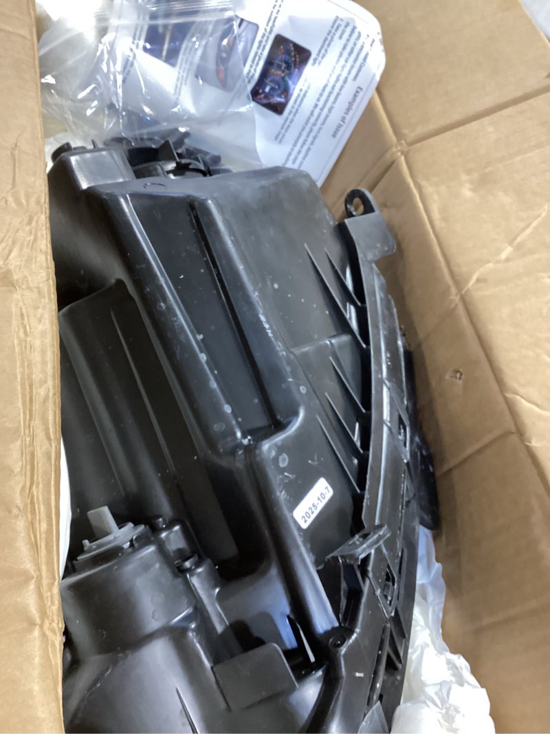 Condition photo showing As Is for todo headlights assembly replaces 921011r710 921021r710 compatible with 2015 2016 2017 accent (passenger side) right passenger side