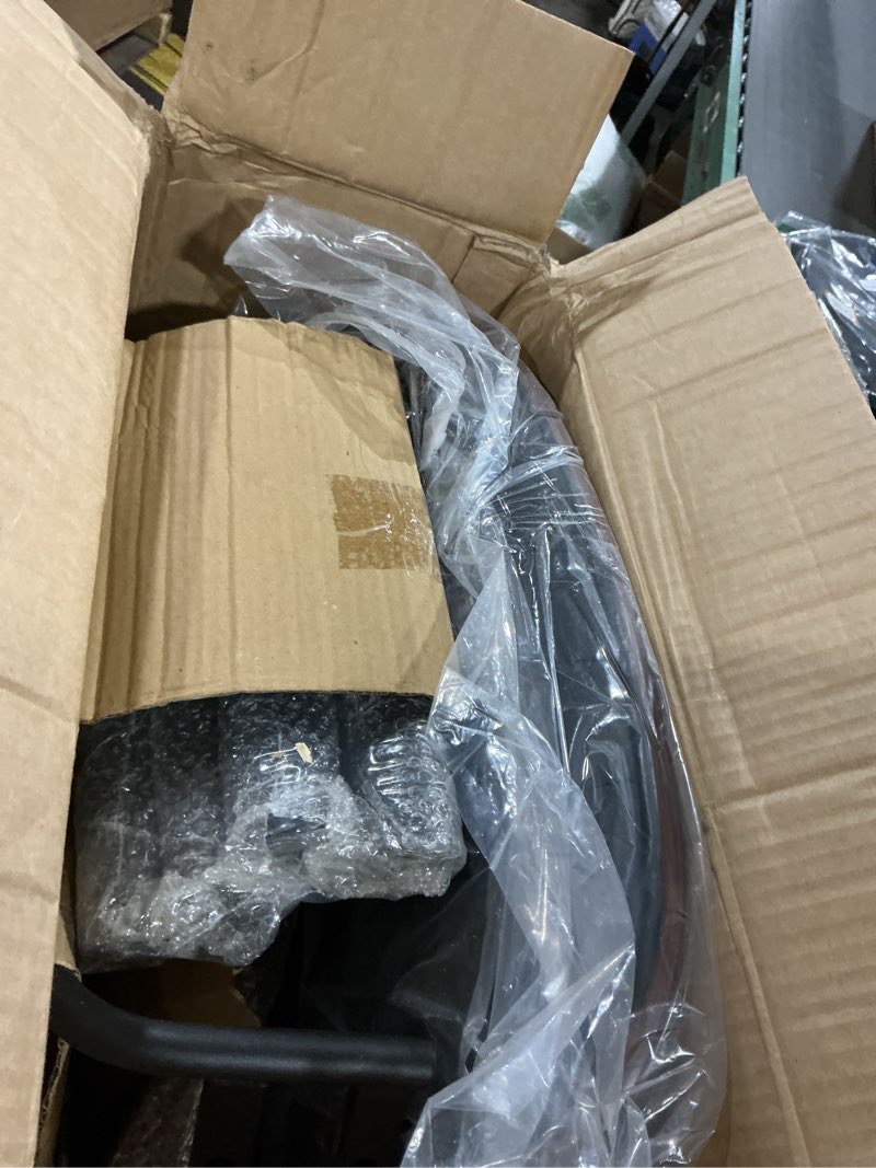 Newnno Home Office Chair with Wheels, Adjustable Height Desk Chair with Rattan Backrest, Leather Swi