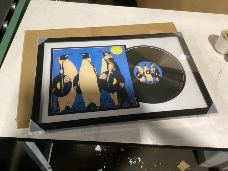 Condition photo showing As Is for ccdcc 16.5x25 Vinyl Record Display Frame 1 Pack, Black Wooden Album Record Frame with Mats and Tempered Glass Cover for 12 By 12 Inch LP Record Cover Black 16.5 x 25 inches - 1 Pack