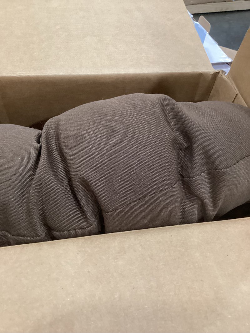 Condition photo showing Good Condition for Blazing Needles Solid Twill Round Footstool Cushion (Only), 18", Forest Green Chocolate