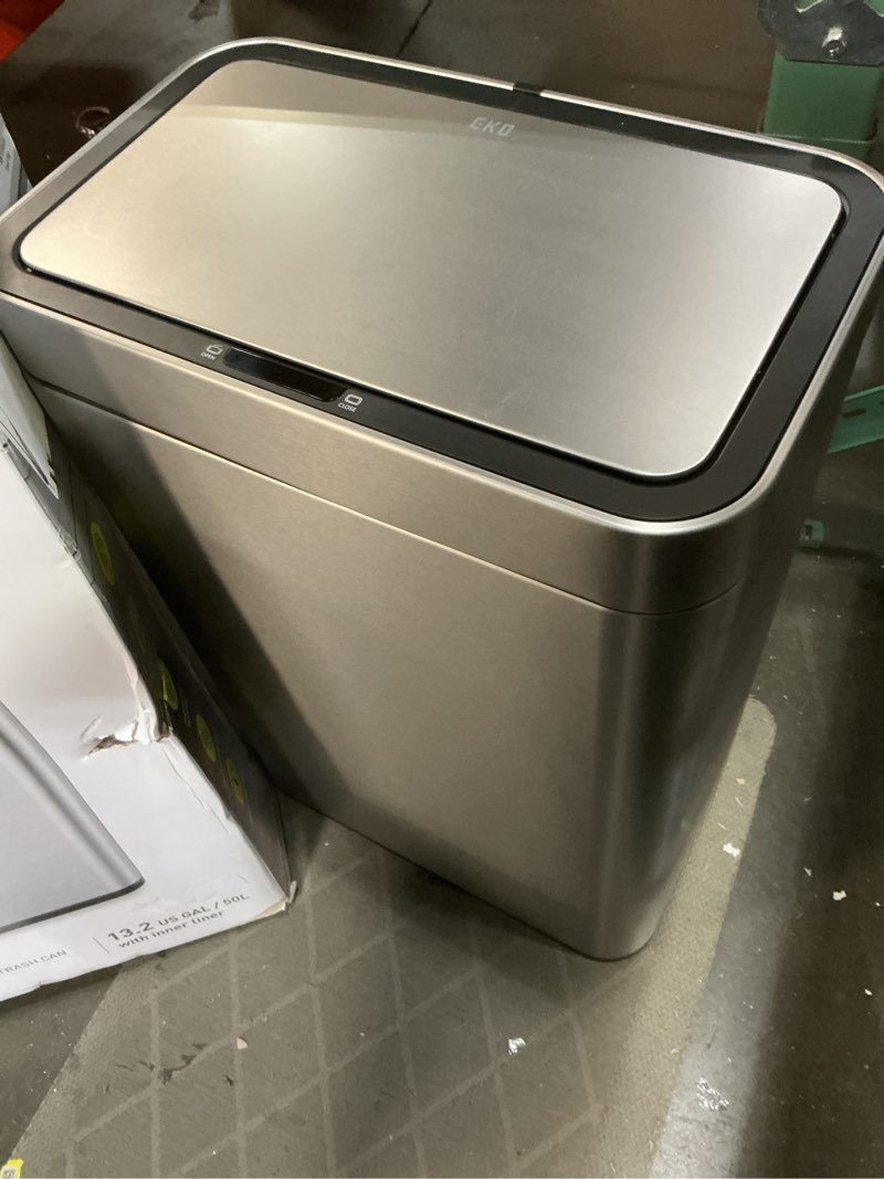 Condition photo showing Good Condition for eko matte stainless steel motion sensor kitchen trash can 13.2 gallon