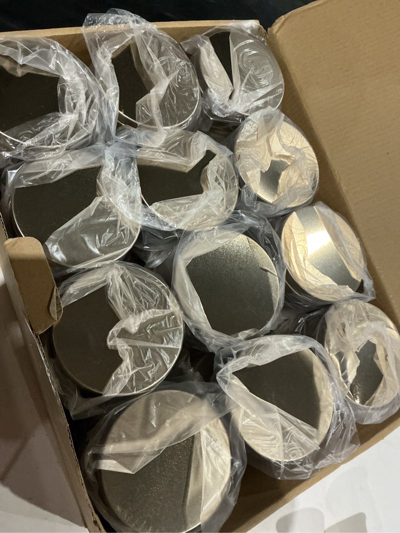 Condition photo showing Good Condition for 24-pack 8oz candle tins with lids, metal candle jars for candle making, empty containers vessels bulk for small business & beginners diy storage -champagne gold champagne gold 8 ounce