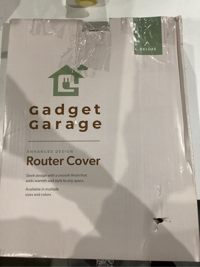 wooden wifi router storage box - deluxe wall mountable decorative modem shelf hider cover with cable