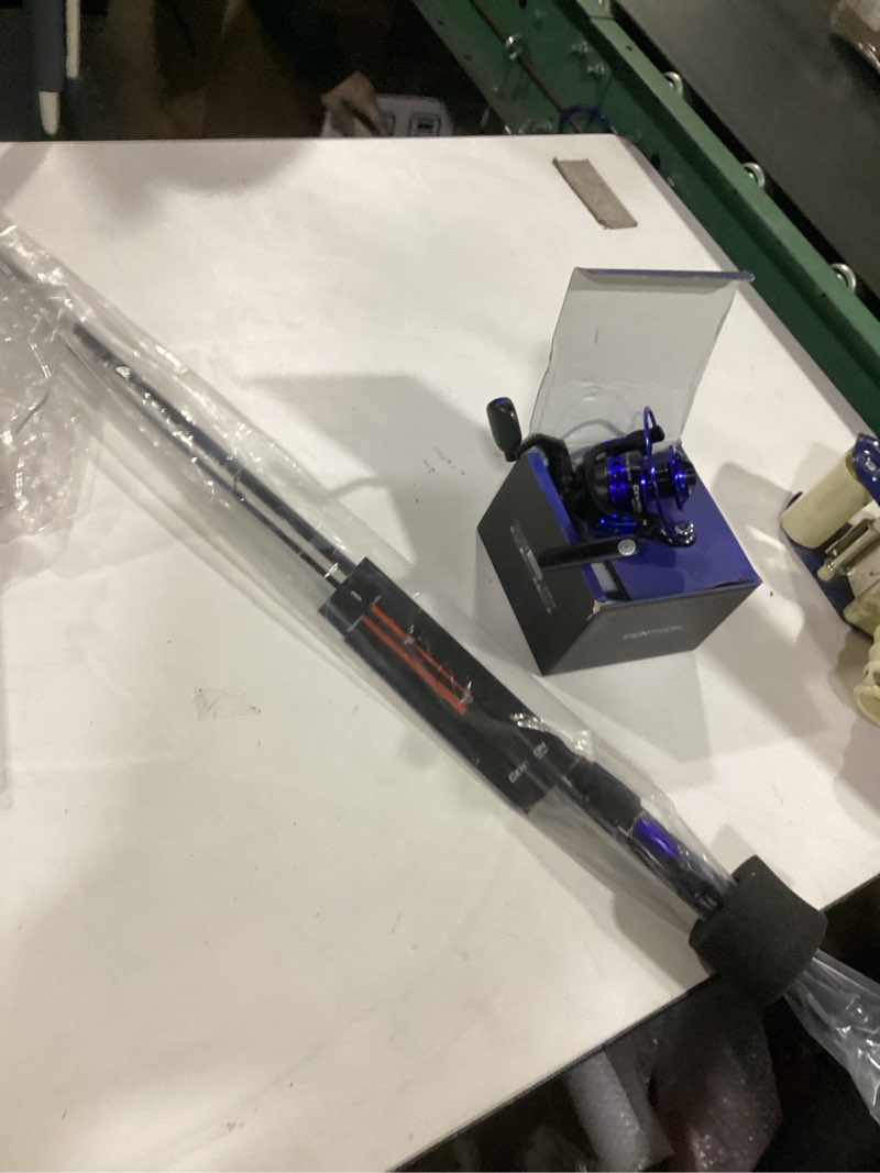 Condition photo showing New/Like New for kastking centron fishing rod and reel combo, spinning & baitcasting combos, im6 graphite 2pc blanks, stainless steel guides with ceramic rings, contoured eva handles & fighting butt spin-7' m, 3000 reel