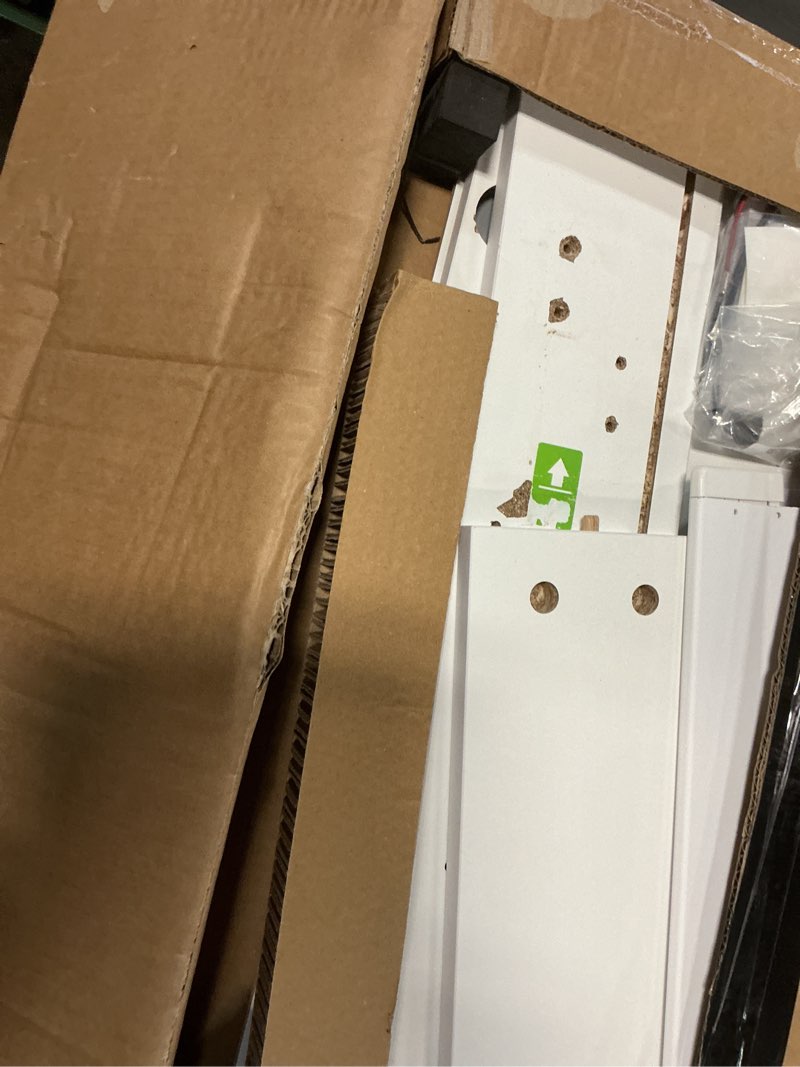 Condition photo showing As Is for 24x16 Inch LED Medicine Cabinet with Mirror for Bathroom, 4000K Warm White Light, Adjustable Shelves, Moisture-Resistant Wood, Flat-Pack Design – Assembly Required