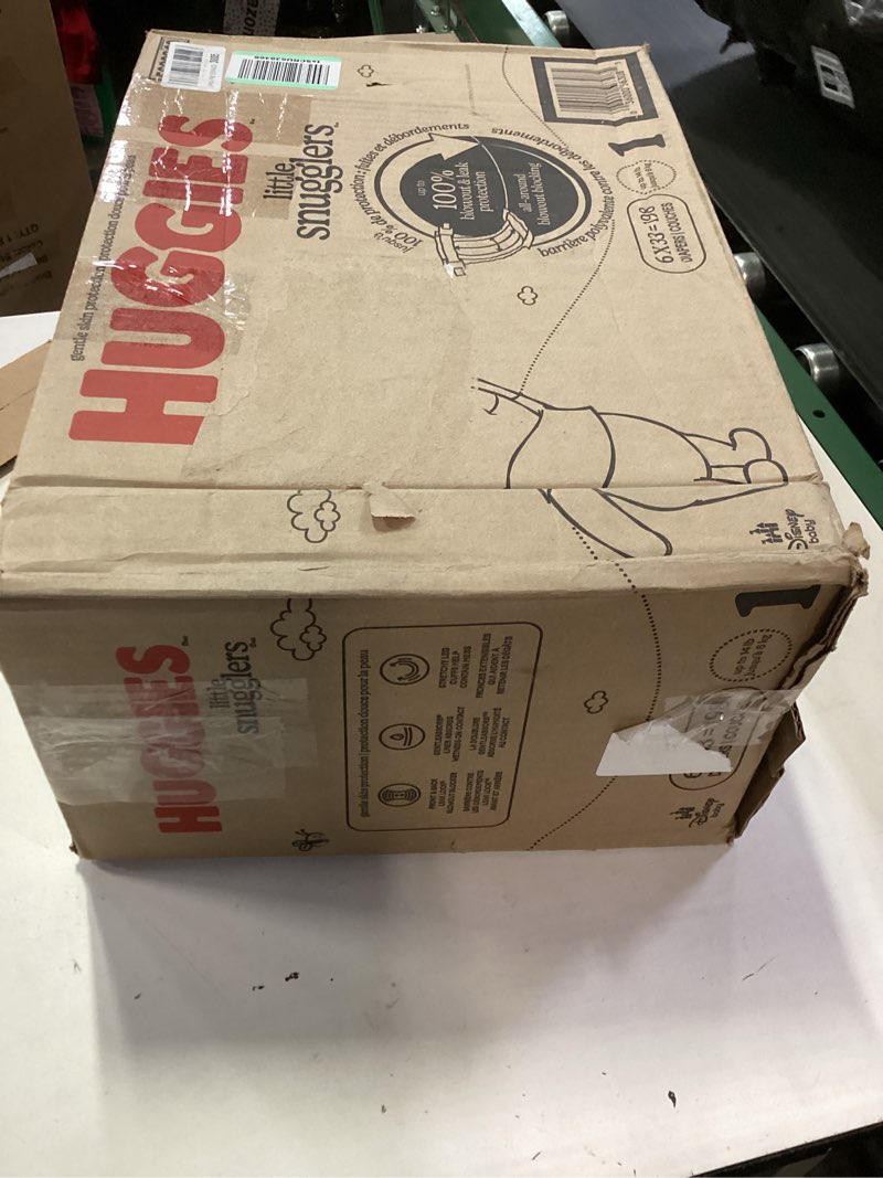 Condition photo showing New/Like New for huggies size 1 diapers, little snugglers diapers, size 1 (8-14 lbs), 198 count (6 packs of 33), packaging may vary size 1 198