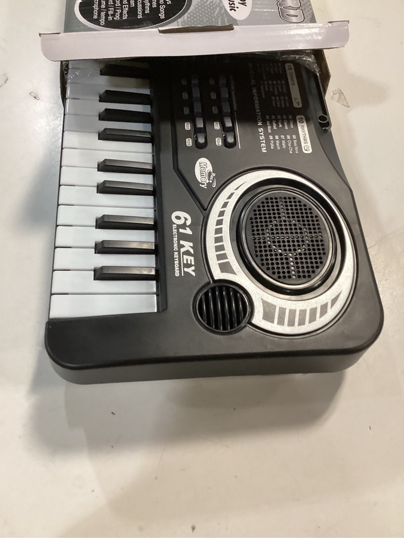 Condition photo showing Good Condition for 61 Key Piano Keyboard, Electronic Digital Piano for Kids Beginner with Microphone, 16 Tones, 6 Demos, 10 Rhythms, Recording, Keyboard Piano for Boys and Girls’ Christmas/Birthday Gift
