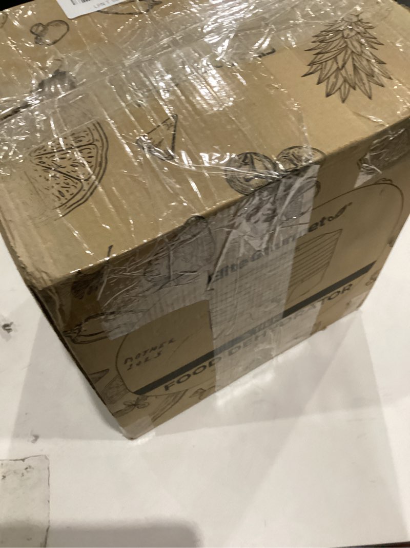 Condition photo showing As Is for Elite Gourmet EFD319 Food Dehydrator, 5 BPA-Free 11.4" Trays Adjustable Temperature Controls, Jerky, Herbs, Fruit, Veggies, Dried Snacks, Black