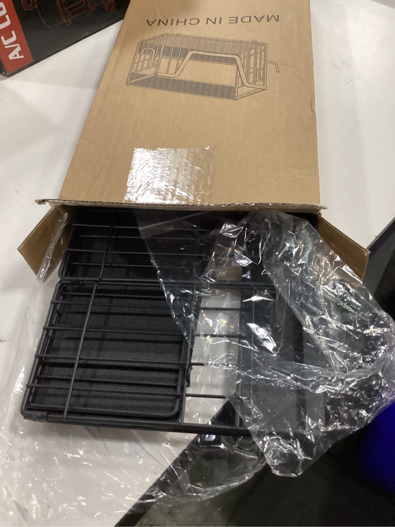 Condition photo showing Good Condition for 2 Set Magnetic Shelf for Fridge, Potato & Onion Storage Bins, Magnetic Fruit Basket for Refrigerator Pantry Kitchen Counter Laundry, Magnetic Fridge Organizer Spice Snacks Magnet Fridge Shelf Black 2