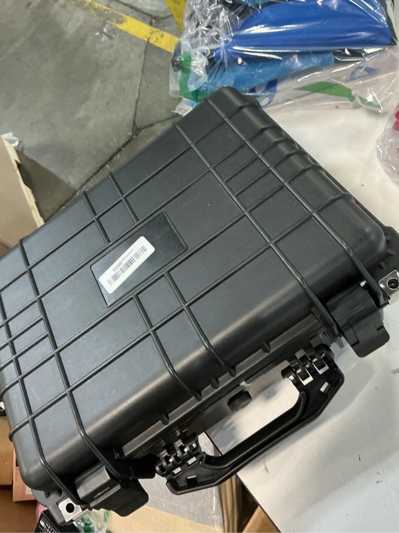 Condition photo showing As Is for strongway 20in. protective storage case, ip65 water resistant, black
