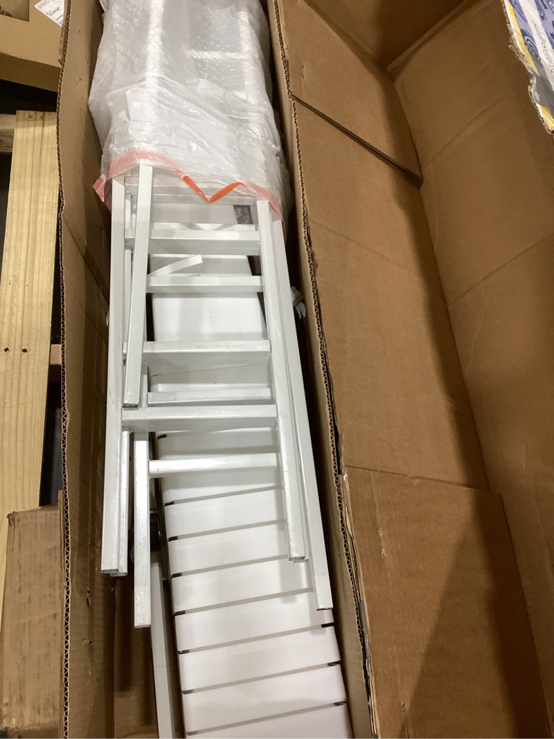 Condition photo showing Good Condition for putros flower display stand with 12 buckets white 3 layers metal floral cart with wheels moving florist bouquet bar plant shelf for indoor outdoor patio garden party decor 37"l x 23.6"w x 31.5"h white