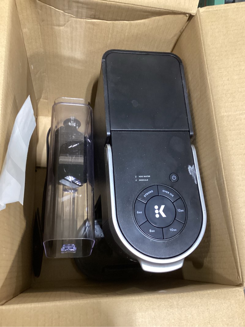 Condition photo showing As Is for keurig k-supreme single serve k-cup pod coffee maker, multistream technology, 4 brew sizes, 66oz dual-position removable reservoir, black black coffee maker