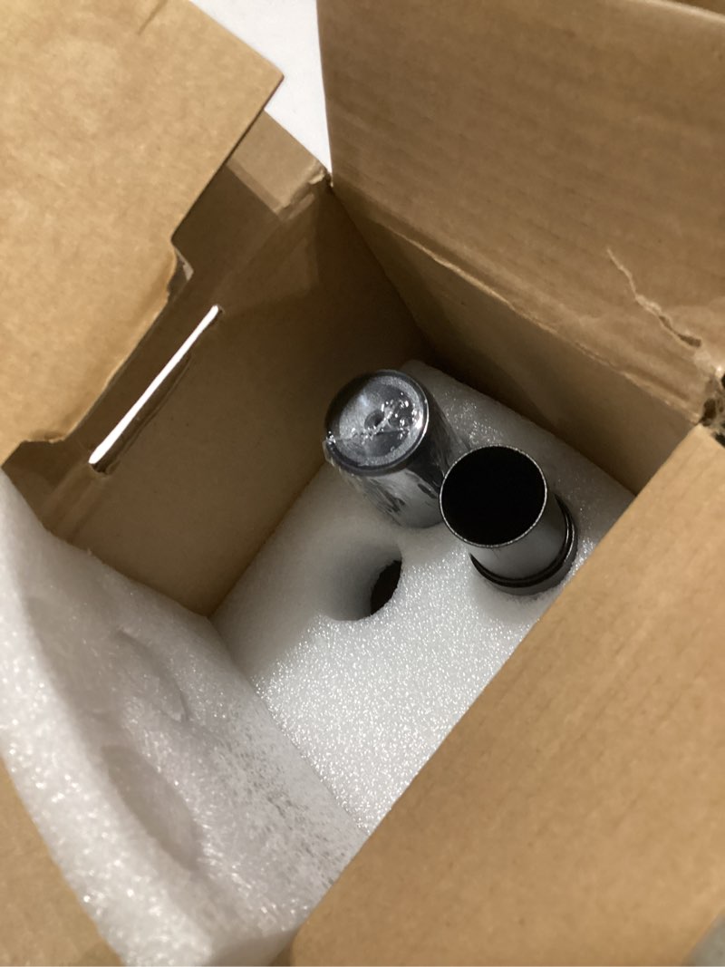 Condition photo showing Good Condition for Blackout Industrial Curtain Rods for Windows, 1 Inch Pipe Wrap Around Indoor/Outdoor Room Divider Curtain Rods, 168-240 Inch, Black Black 168" to 240"