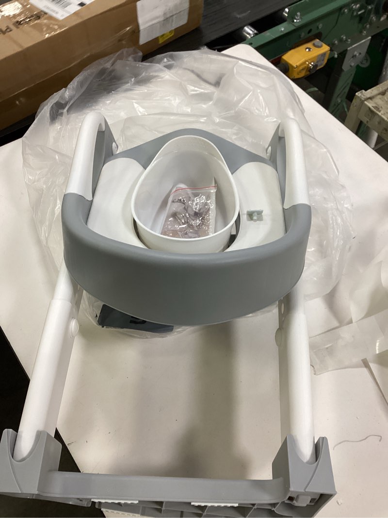 Condition photo showing New/Like New for 2-in-1 Toddler Potty Training Toilet Seat with Step Stool Ladder – Adjustable Height Potty Chair Urinal for Baby Boys Girls Age 1-3, Foldable Training Potty with Splash Guard & Anti-Slip Feet, Grey