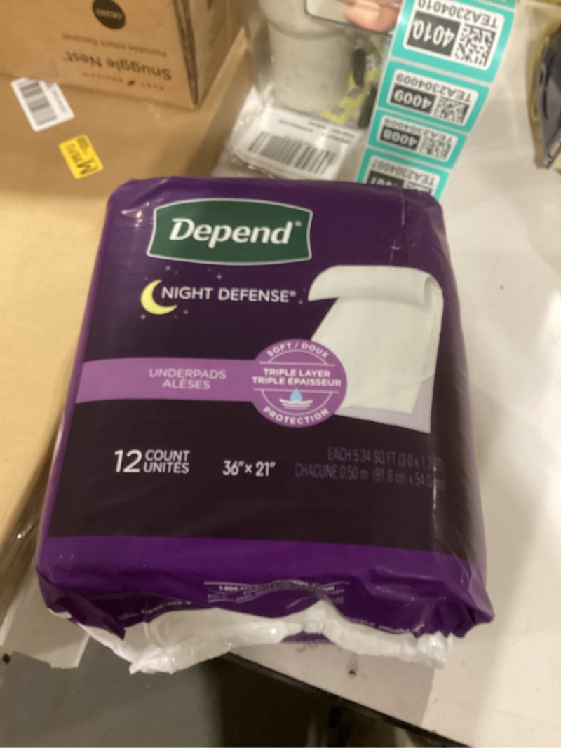 Condition photo showing Good Condition for depend underpads, disposable incontinence bed pads for adults, slip resistant, 36\"x 21\",
