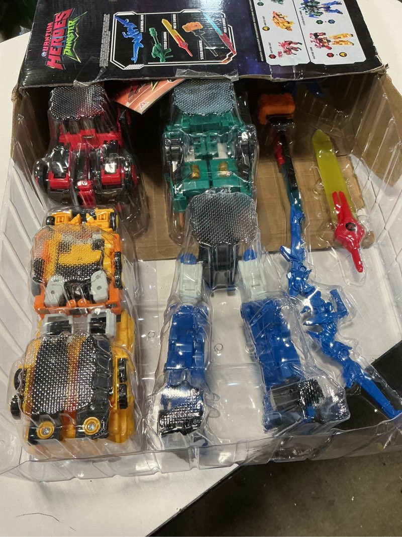 Condition photo showing Good Condition for QUANTUM HEROES DINOSTER 4 in 1 Transforming Robot Mega Robot Metatron, 16.14 Inch Chariot Children's Robot Toy, Transforming Toy for Boys and Girls 5 6 7 8 9 10 Years Old, Multicoloured