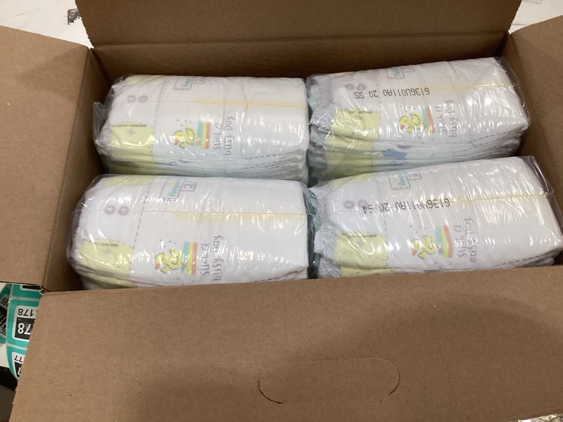 Condition photo showing New/Like New for pampers swaddlers diapers, size 2 (10-22 lbs), 84 count, absorbent, keeps baby dry and comfortable, skin safe disposable baby diaper (packaging may vary) size 2 84
