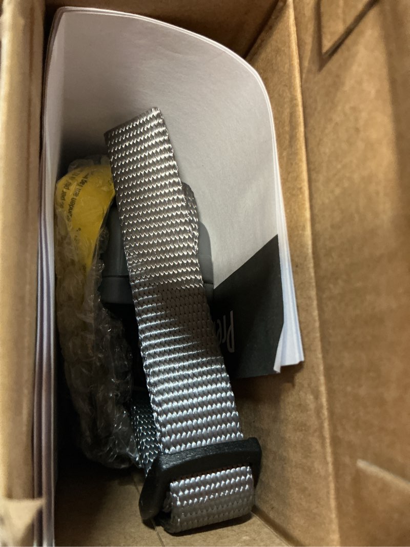 Condition photo showing Good Condition for premier pet bark collar: discourages barking for all size dogs, adjustable, water resistant, gentle static correction, low battery indicator, no programming required