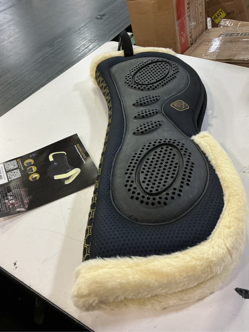 Condition photo showing Good Condition for kavallerie 3d air-mesh half pad, impact protection & therapeutic gel padding english saddle for maximum support and stability, best for horses under saddle, dressage, jumping & training dark blue 3d air-mesh fleece