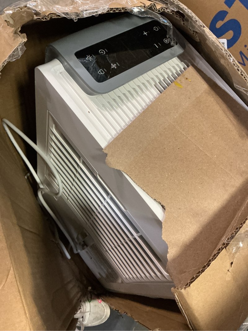 Condition photo showing As Is for 10,000 btu portable air conditioners, portable ac unit 4 modes with cool, heat, fan, dry, sleep mode, cools up to 450 sq. ft, full set installation kit, for bedrooms offices use, black&white cover white + gray 10,000btu