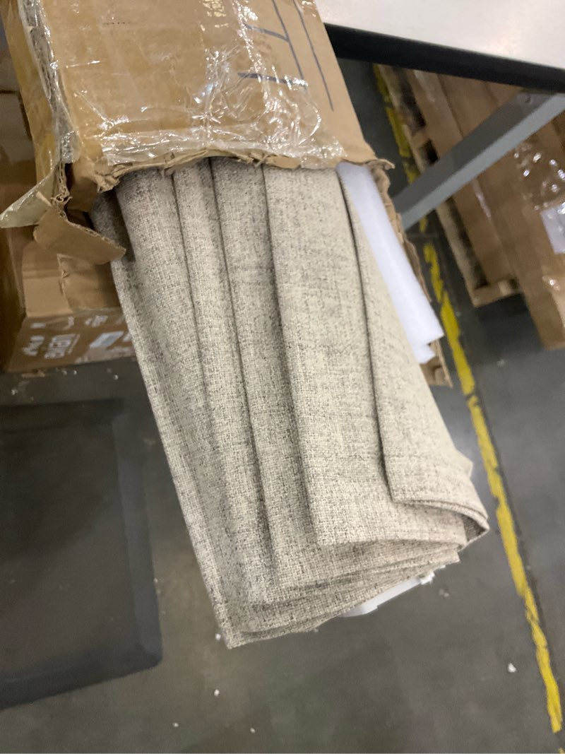 Condition photo showing As Is for Joydeco Cordless Roman Shades, Linen Fabric Window Blinds, Thermal Insulated Blackout Blinds, Room Darkening Shades for Indoor Windows, Easy to Install, 24" W×75" H, Linen Linen 24"W x 75"H