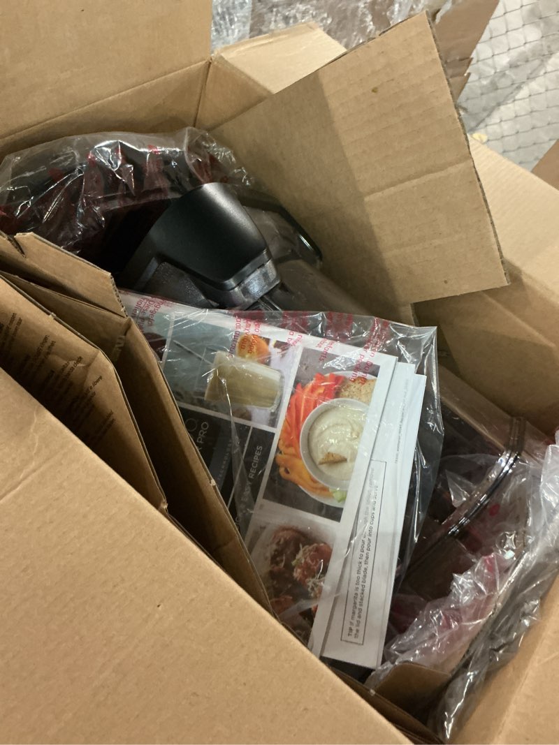 Condition photo showing As Is for ninja blender & food processor all-in-one | for-smoothies, food and more | kitchen countertop | includes 72 oz. pitcher & (2) 24 oz. to-go cups with lids | 1800 watt | black | tb301 blender + (2) 24-oz. cups