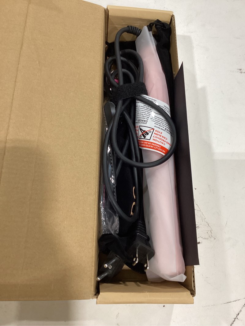 Condition photo showing New/Like New for dorisilk 500 degree high temp professional hair straightener?30s fast heating ceramic flat iron ?2 in 1 hair straightener and curler?plasma flat iron get frizz-free and shiny(pink)