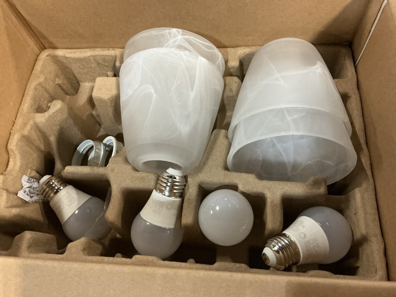 Condition photo showing As Is for ( incomplete ) harbor breeze 10-in 4-light white led ceiling fan light kit