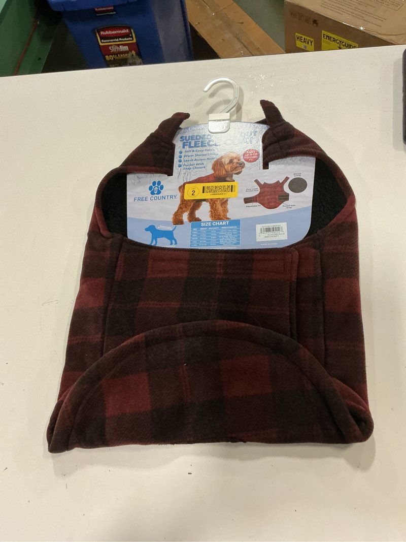 Condition photo showing Good Condition for Free Country Gold red and black  Dog/Cat Pet Jacket Large