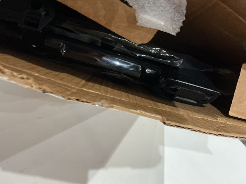 Condition photo showing Good Condition for centoco black round toilet seat, residential, top mount plastic hinge, closed front with cover, plastic, dsamaz2-407 closed front / made in canada round black
