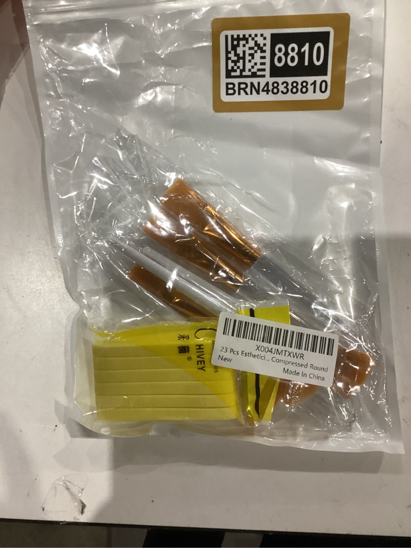 Condition photo showing As Is for 23 Pcs Esthetician Supplies 3 Stainless Steel Gold Mixing Bowls Gold Small Serving Tray 3 Compartment Serving Tray 3 Facial Fan Brushes 3 Face Mask Applicator Brush 12 Facial Sponge Compressed Round